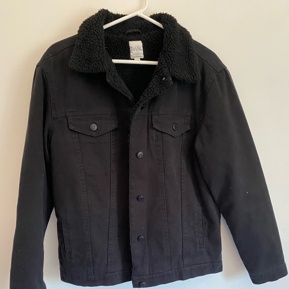 Sherpa lined denim jacket